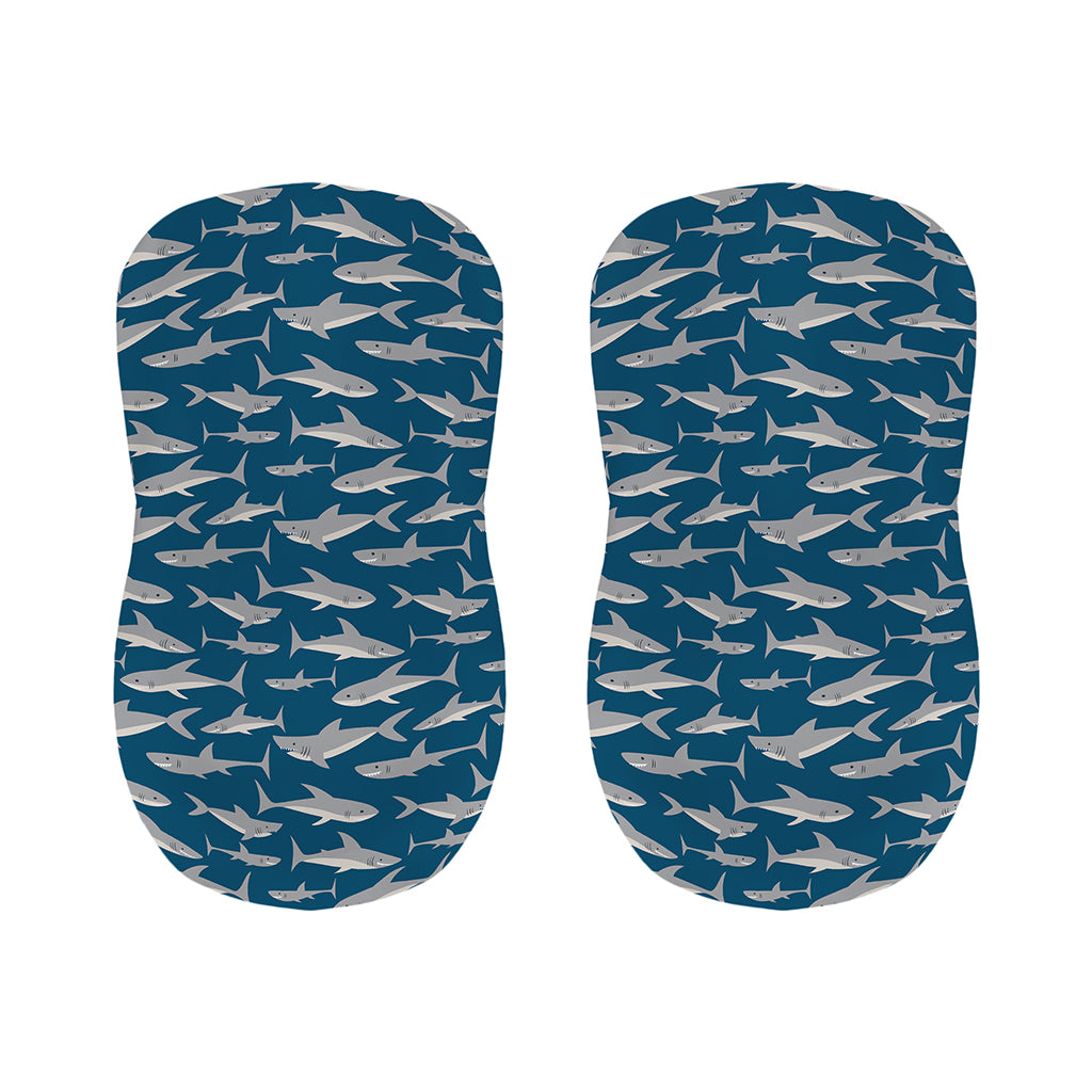 White Shark Pattern Print Bar Stool Covers