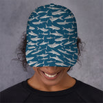 White Shark Pattern Print Baseball Cap