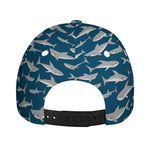 White Shark Pattern Print Baseball Cap