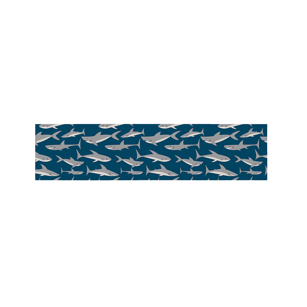White Shark Pattern Print Bed Runner