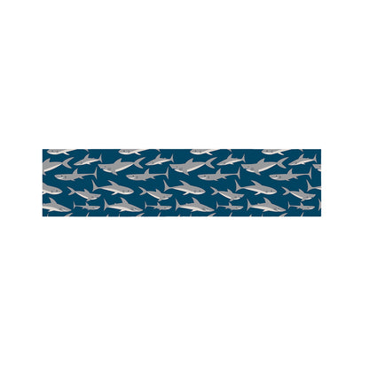 White Shark Pattern Print Bed Runner