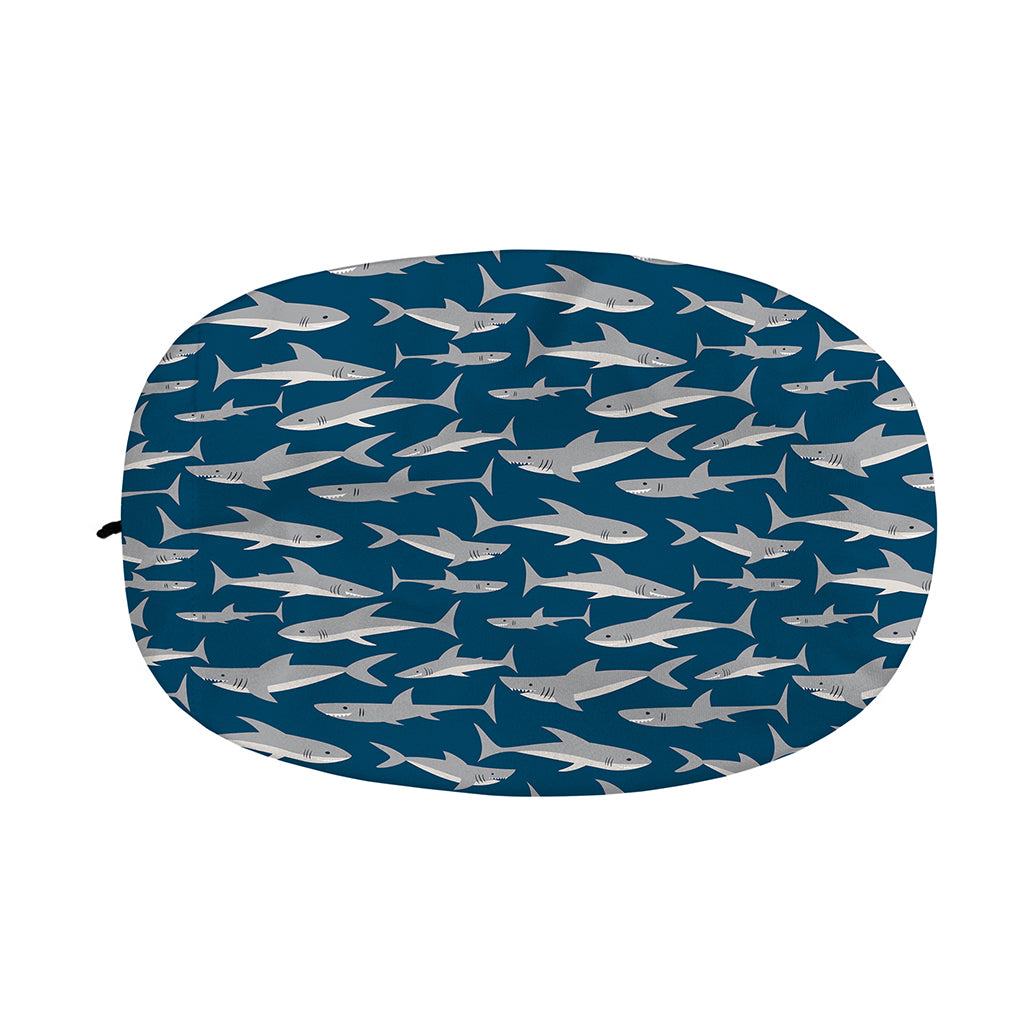 White Shark Pattern Print Car Side Mirror Covers