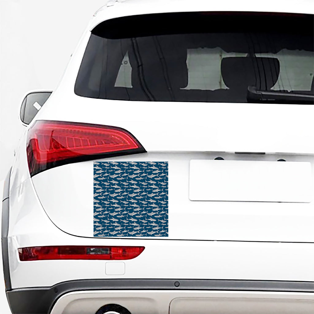 White Shark Pattern Print Car Sticker