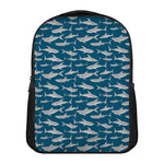White Shark Pattern Print Casual Backpack