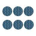 White Shark Pattern Print Coaster Set