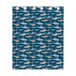 White Shark Pattern Print Curtain