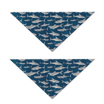 White Shark Pattern Print Dog Bandana
