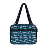 White Shark Pattern Print Double Strap Bible Bag