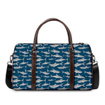 White Shark Pattern Print Duffle Bag