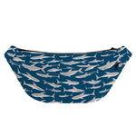 White Shark Pattern Print Fanny Pack