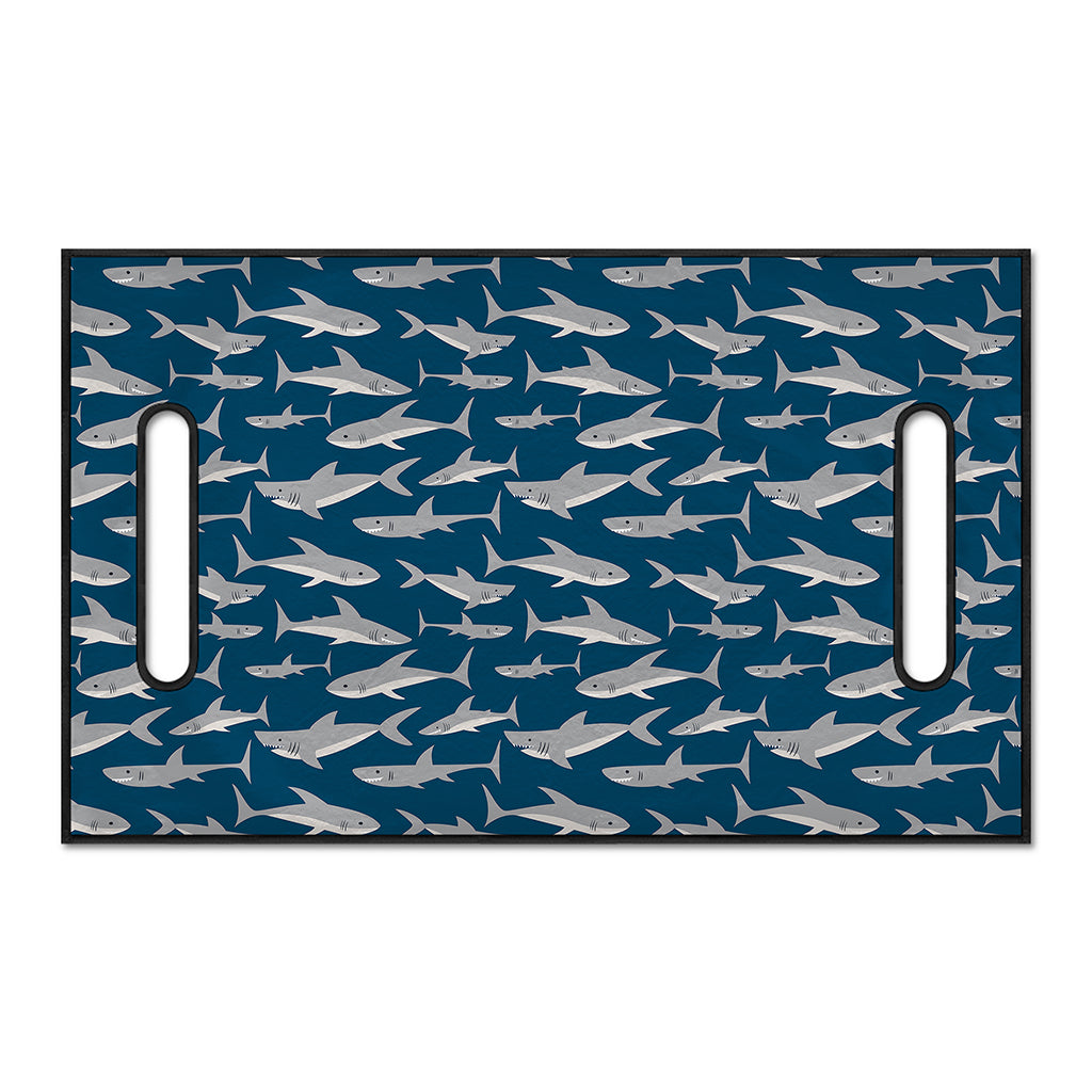 White Shark Pattern Print Golf Cart Seat Cover