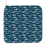 White Shark Pattern Print Hand Towel