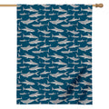 White Shark Pattern Print House Flag