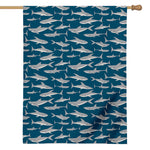 White Shark Pattern Print House Flag