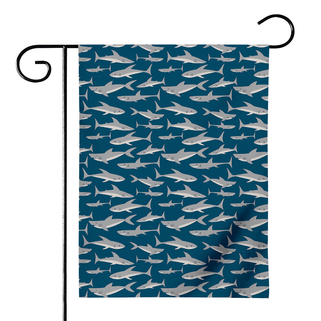 White Shark Pattern Print House Flag