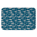 White Shark Pattern Print Indoor Door Mat
