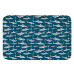 White Shark Pattern Print Indoor Door Mat
