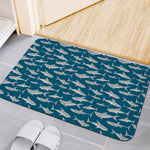 White Shark Pattern Print Indoor Door Mat