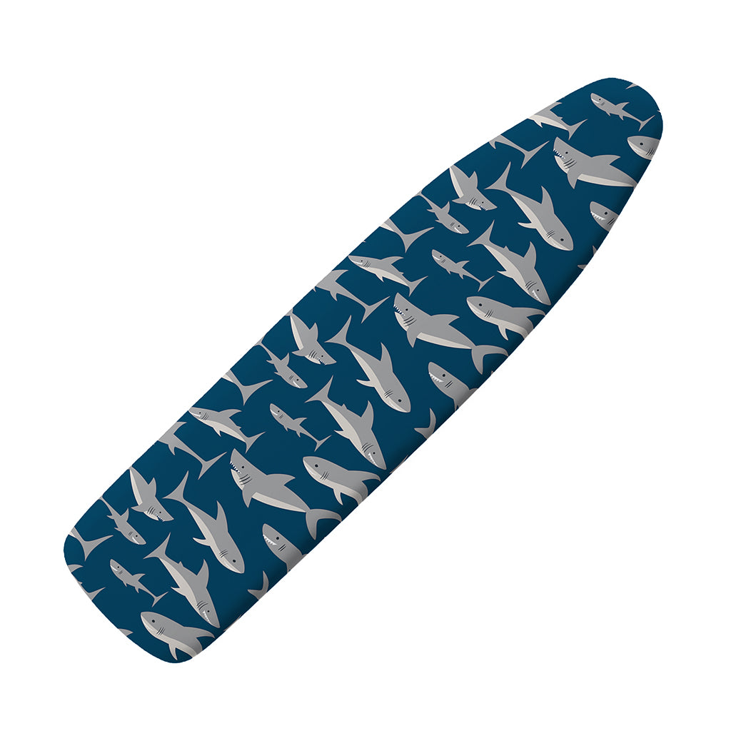 White Shark Pattern Print Ironing Board Cover