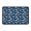 White Shark Pattern Print Kitchen Mat