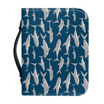 White Shark Pattern Print Leather Bible Cover