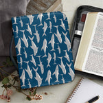 White Shark Pattern Print Leather Bible Cover