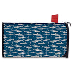White Shark Pattern Print Mailbox Cover