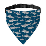 White Shark Pattern Print Over The Collar Dog Bandana