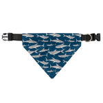White Shark Pattern Print Over The Collar Dog Bandana
