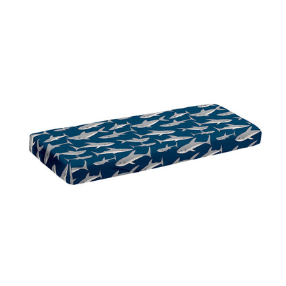 White Shark Pattern Print Piano Keyboard Cover