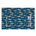 White Shark Pattern Print Placemat