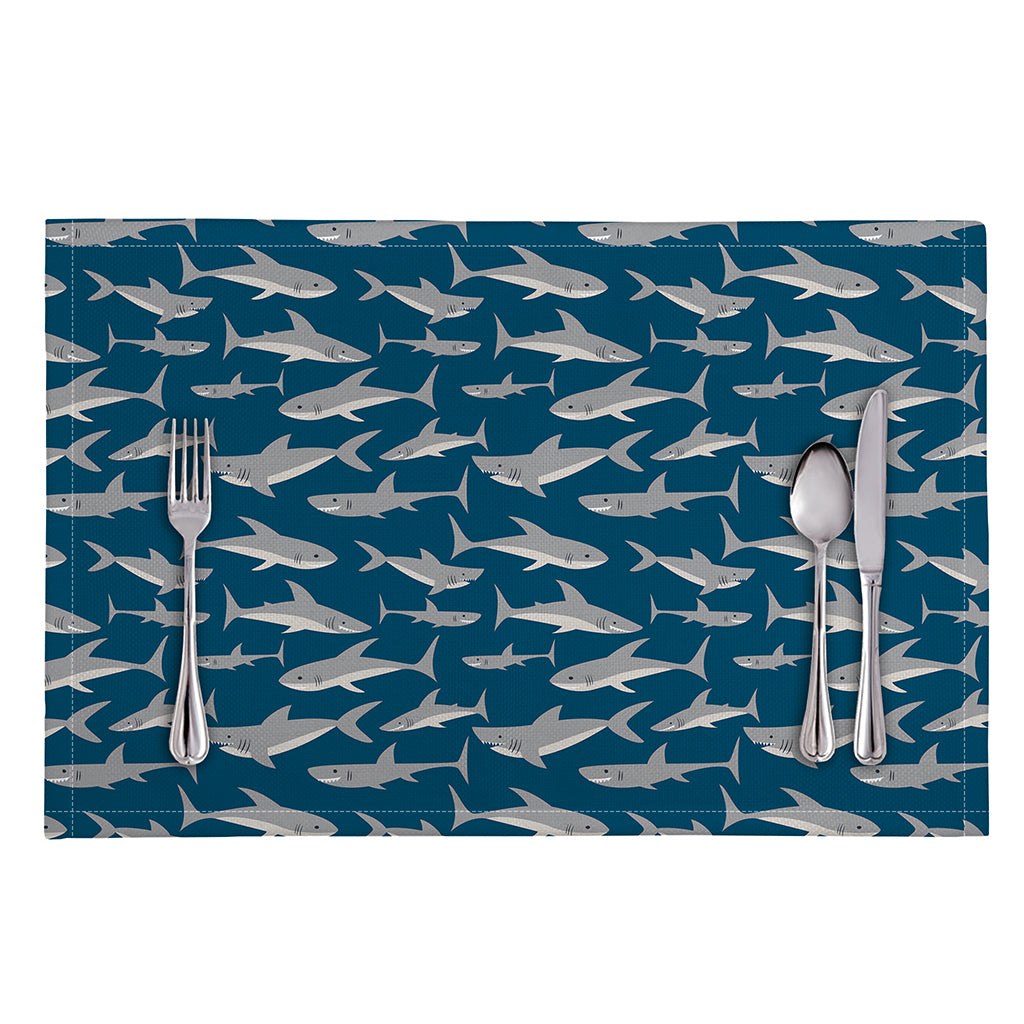 White Shark Pattern Print Placemat