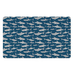White Shark Pattern Print Polyester Doormat