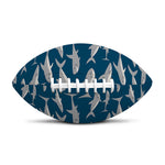 White Shark Pattern Print Rugby Ball