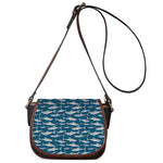 White Shark Pattern Print Saddle Bag