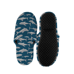 White Shark Pattern Print Slippers