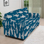 White Shark Pattern Print Sofa Cover