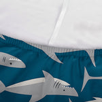 White Shark Pattern Print Sofa Cover