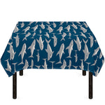 White Shark Pattern Print Tablecloth