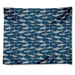 White Shark Pattern Print Tapestry