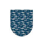 White Shark Pattern Print Toilet Lid Cover