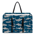White Shark Pattern Print Utility Tote Bag
