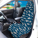 White Shark Pattern Print Waterproof Car Seat Cover