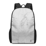 White Smoke Marble Print 17 Inch Backpack