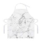 White Smoke Marble Print Adjustable Apron