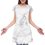 White Smoke Marble Print Adjustable Apron
