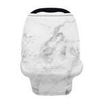 White Smoke Marble Print Baby Seat Cover