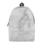 White Smoke Marble Print Backpack