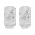 White Smoke Marble Print Bar Stool Covers