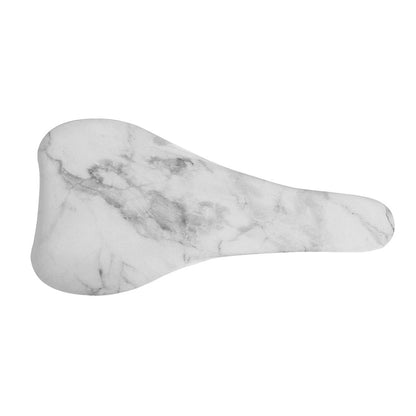 White Smoke Marble Print Bicycle Seat Cover